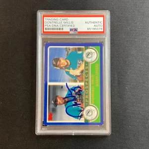 2003 Topps #677 Dontrelle Willis Card PSA Slabbed Auto Marlins