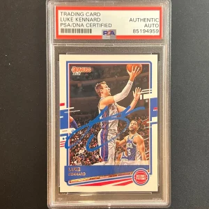 2020-21 Panini Donruss #117 Luke Kennard Signed Rookie Card AUTO PSA Slabbed Cli