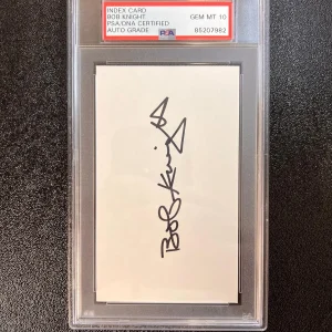 Bob Knight signed cut PSA/DNA slabbed Autographed Indiana