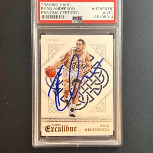 2015-16 Panini Excalibur #148 Ryan Anderson Signed Card AUTO PSA Slabbed Pelican