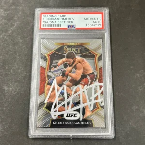 2021 Panini Select #47 Khabib Nurmagomedov Signed Card PSA Slabbed