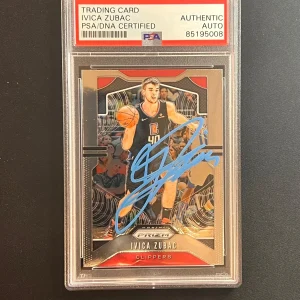 2019-20 Panini Prizm Silver #220 Ivica Zubac Signed Card AUTO PSA Slabbed Clippe