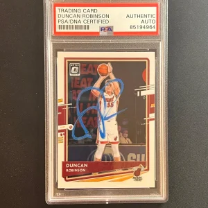 2020-21 Panini Donruss Optic #48 Duncan Robinson Signed Card AUTO PSA Slabbed He