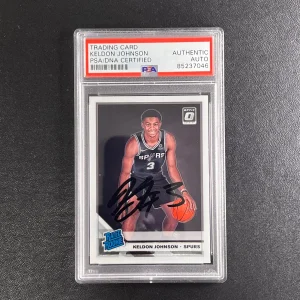 2019-2020 Panini Optic #186 Keldon Johnson Signed Card Auto PSA Slabbed RC Spurs