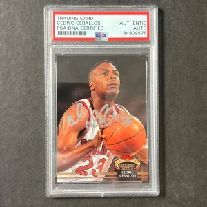 1992-93 Topps Stadium Club #280 Cedric Ceballos Signed Card AUTO PSA/DNA Slabbed