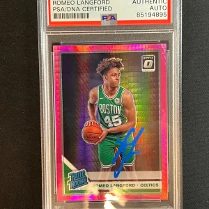 2019-20 Panini Donruss Optic #182 Romeo Langford Signed Card PSA Slabbed Auto Ce