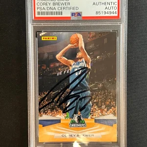 2009-10 Panini Basketball #212 Corey Brewer Signed Card AUTO PSA Slabbed Timberw