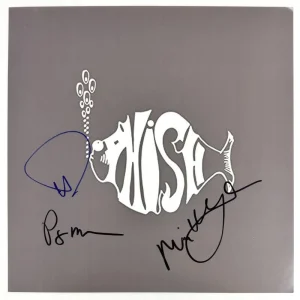 Trey Anastasio Mike Gordon & Page Signed Autograph 12x12 Phish Album LP Flat