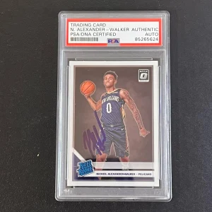 2019-20 Panini Donruss Optic #184 Nickeil Alexander-Walker Signed Card AUTO PSA