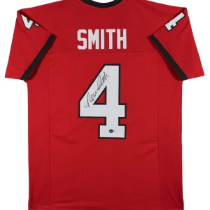 Georgia Nolan Smith Authentic Signed Red Pro Style Jersey BAS Witnessed