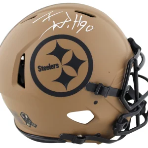 Steelers T.J. Watt Signed Salute To Service II F/S Speed Proline Helmet BAS Wit