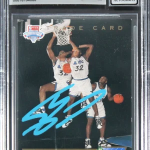Magic Shaquille O'Neal Signed 1992 Upper Deck Trade Card #1B RC Auto 10 BAS Slab