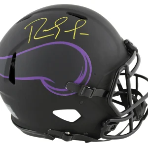 Vikings Randy Moss Signed Eclipse Full Size Speed Proline Helmet BAS Witnessed