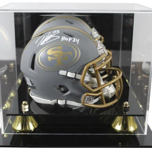 49ers Patrick Willis "HOF 24" Signed Slate Speed Mini Helmet W/ Case BAS Witness