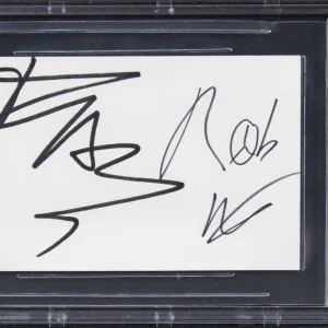 Rob Pilatus & Fab Morvan Milli Vanilli Signed 3x5 Index Card BAS Slabbed
