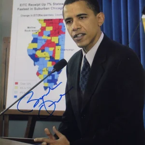 Barack Obama President Authentic Signed 8x10 Photo Autographed JSA #Z90123