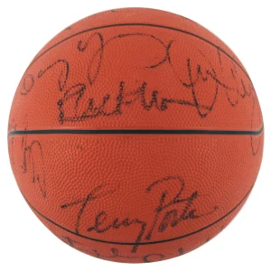 1990 Blazers (14) Drexler, Ainge, Robinson Signed Baden Basketball BAS #AC33556