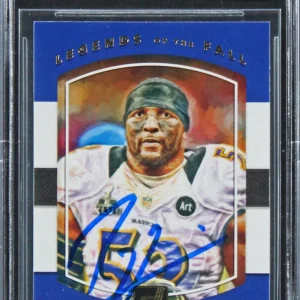 Ravens Ray Lewis Signed 2017 Donruss Legends #1 Card Auto 10! BAS Slabbed