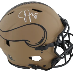 Vikings Justin Jefferson Signed STS II Full Size Speed Proline Helmet BAS Wit