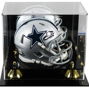 Deluxe Acrylic Football Mini Helmet Mirrored Back Display Case