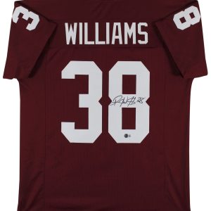 Oklahoma Roy Williams Authentic Signed Maroon Pro Style Jersey BAS Witnessed