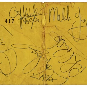 AC/DC Angus, Malcolm, Scott, Rudd & Williams Signed 3.25x6 1978 Ticket Pass JSA