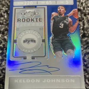 2019-20 Optic Contenders Keldon Johnson Rookie Ticket Blue RC On Card Auto /99