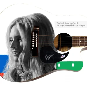 Aimee Mann Autographed 1:1 Signature Edition Graphics Photo Guitar PSA