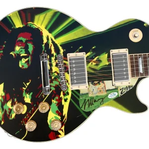 Ziggy Marley Autographed Custom Graphics 1/1 Photo Guitar ACOA