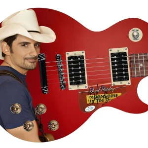 Brad Paisley Epiphone Signed Custom Photo Graphics Guitar ACOA