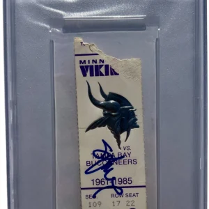 STEVE YOUNG SIGNED 1ST NFL TOUCHDOWN TD 12/8/1985 BUCCANEERS VS VIKINGS PSA/DNA