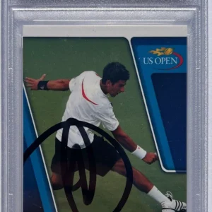NOVAK DJOKOVIC SIGNED 2009 ACE AUTHENTIC US OPEN CARD #US3 AUTO PSA/DNA