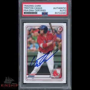 Triston Casas signed 2020 Topps Trading Card PSA DNA Slab Red Sox Auto C2205