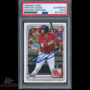 Triston Casas signed 2020 Topps Trading Card PSA DNA Slab Red Sox Auto C2204