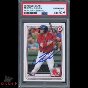 Triston Casas signed 2020 Topps Trading Card PSA DNA Slab Red Sox Auto C2229