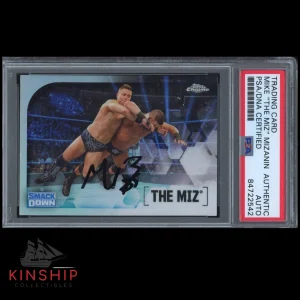 The Miz signed 2020 Topps Chrome Trading Card PSA DNA Slab WWE Auto C2209