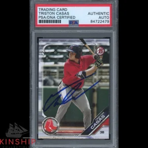 Triston Casas signed 2019 Topps Trading Card PSA DNA Slab Red Sox Auto C2260
