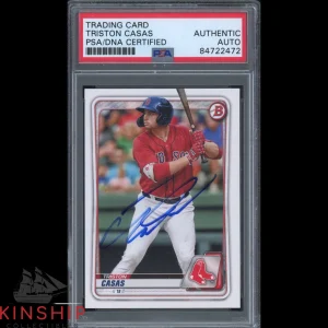 Triston Casas signed 2020 Topps Trading Card PSA DNA Slab Red Sox Auto C2258