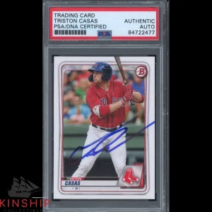 Triston Casas signed 2020 Topps Trading Card PSA DNA Slab Red Sox Auto C2257