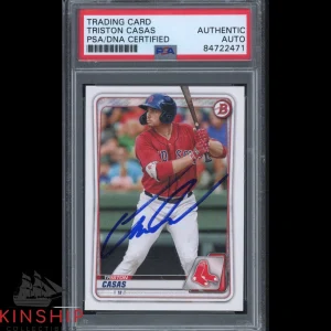 Triston Casas signed 2020 Topps Trading Card PSA DNA Slab Red Sox Auto C2237