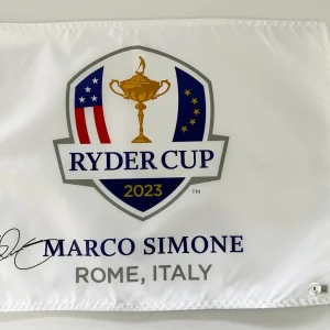 Rory McIlroy Signed Golf Flag 2023 Ryder Cup Beckett BAS 2 COA