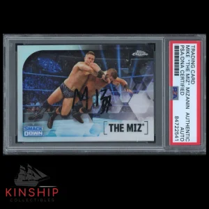The Miz signed 2020 Topps Chrome Trading Card PSA DNA Slab WWE Auto C2291