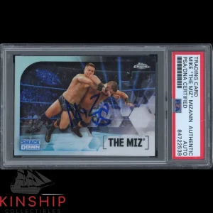 The Miz signed 2020 Topps Chrome Trading Card PSA DNA Slab WWE Auto C2210