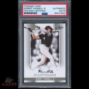 Robert Hassell III signed 2019 Leaf Trading Card PSA DNA Slabbed Auto C2282