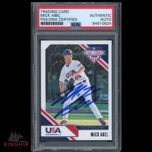 Mick Abel signed 2020 Panini USA Trading Card PSA DNA Slab Auto Phillies C2281
