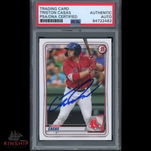 Triston Casas signed 2020 Topps Trading Card PSA DNA Slab Red Sox Auto C2277