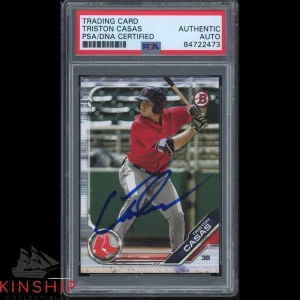 Triston Casas signed 2019 Topps Trading Card PSA DNA Slab Red Sox Auto C2238