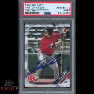 Triston Casas signed 2019 Topps Trading Card PSA DNA Slab Red Sox Auto C2239