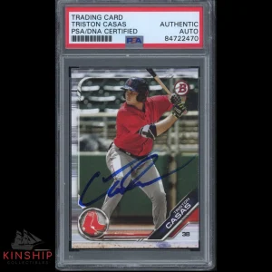 Triston Casas signed 2019 Topps Trading Card PSA DNA Slab Red Sox Auto C2240