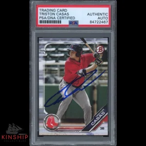 Triston Casas signed 2019 Topps Trading Card PSA DNA Slab Red Sox Auto C2241